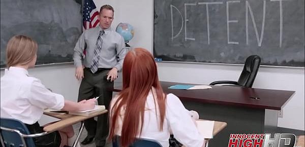  Two High School Girls Daisy Stone And Maya Kendrick Orgasm While Being Fucked In Ass By Teacher After Getting Caught Fooling Around